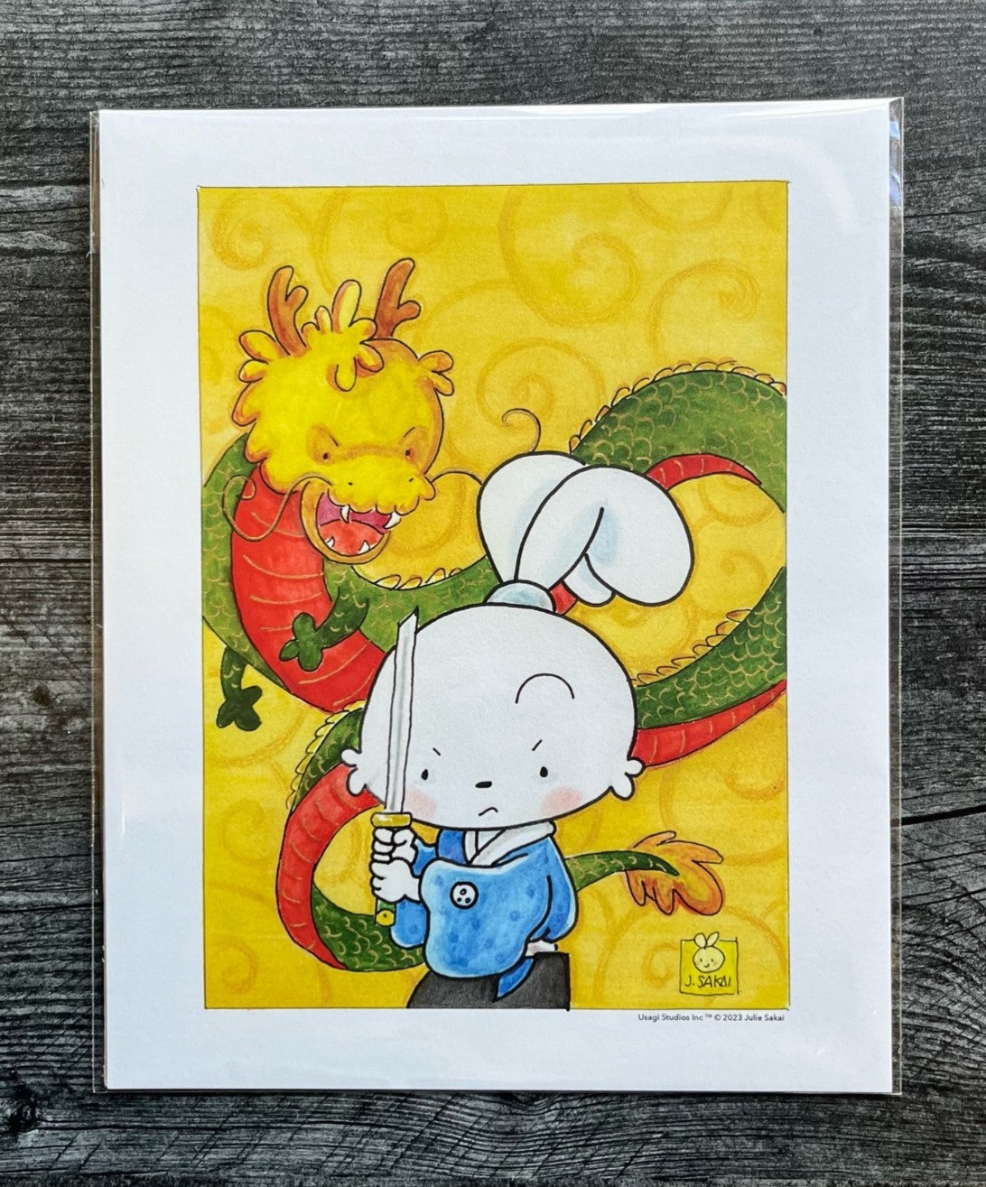 Chibi Usagi Year of the Dragon Print | 8x10
