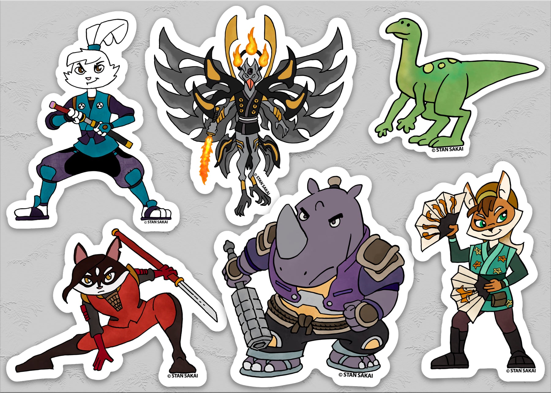 Samurai Rabbit Stickers