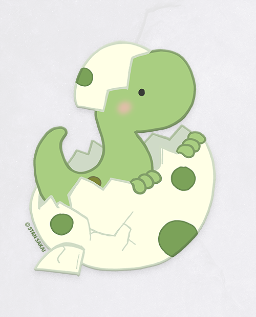 Chibi Spot Egg Sticker